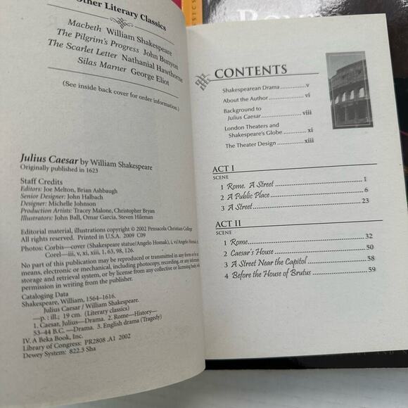 William Shakespeare Book Set Romeo Juliet The Tempest Othello Julius Cesar - Picture 10 of 16